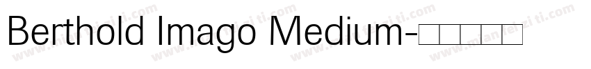 Berthold Imago Medium字体转换